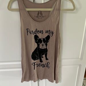 Bear Dance Tan and Black French Bulldog Tank Top